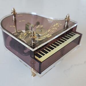 Vintage Sankyo Japan Lucite Grand Piano music box
